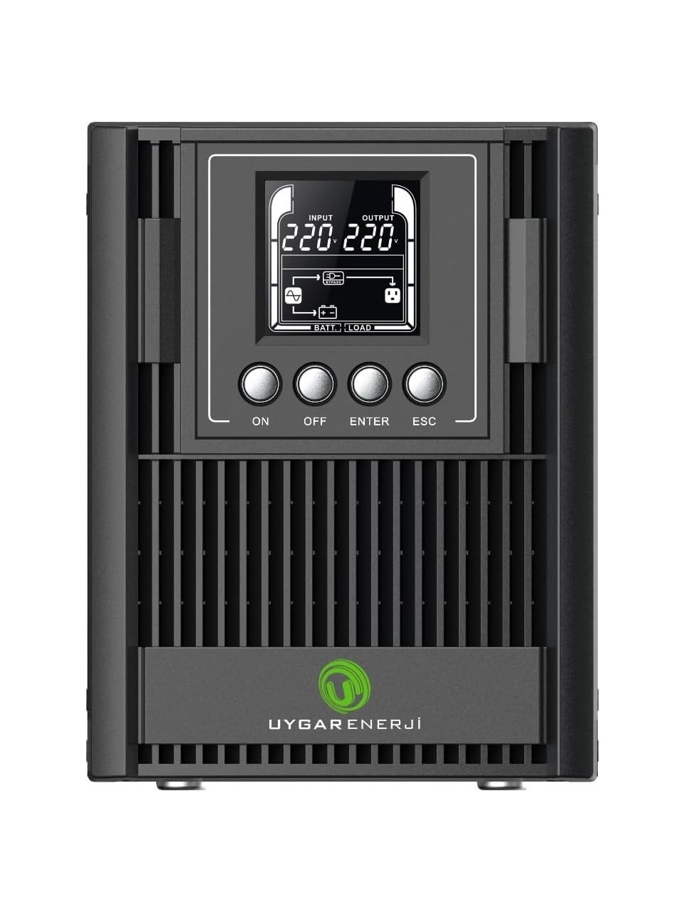UYGAR ENERJİ TIME 1KVA 1F/1F 2x12V/7AH Akülü ONLİNE LCD Ekranlı 5/10 DK UPS