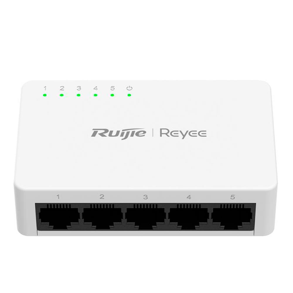 RUIJIE REYEE RG-ES05G-L 5 PORT 10/100/1000 YONETILEMEZ DESKTOP SWITCH PLASTİK KASA