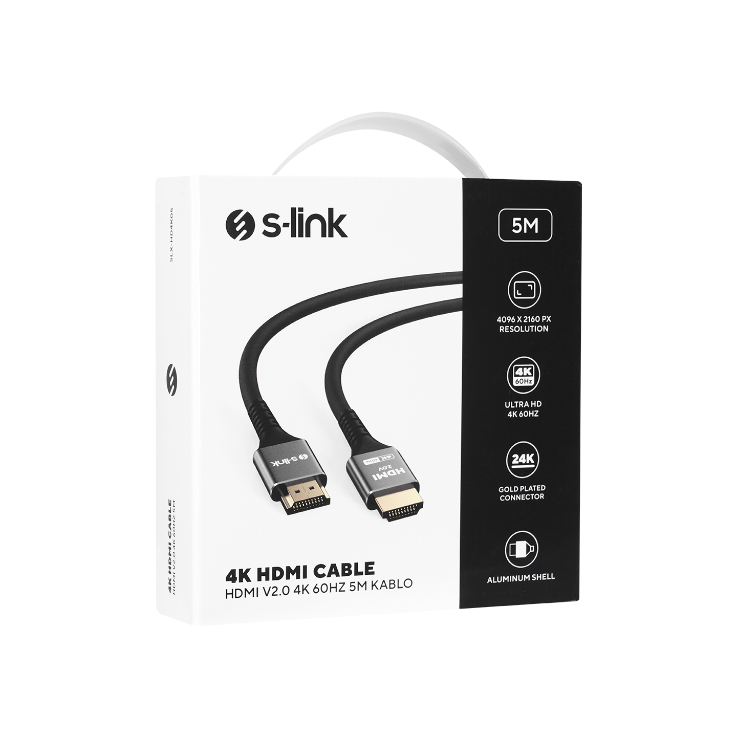 S-link SLX-HD4K05 19+1 HDMI to HDMI 5m Metal v2.0 4K 5mt