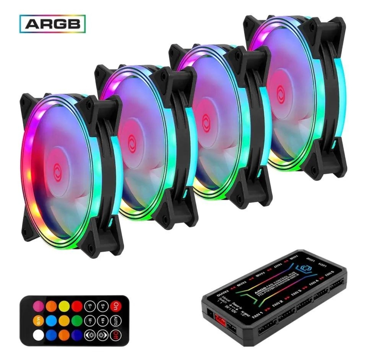 FRISBY FCL-F1410C 4X120mm ARGB FAN+ KONTROL HUB KASA FAN