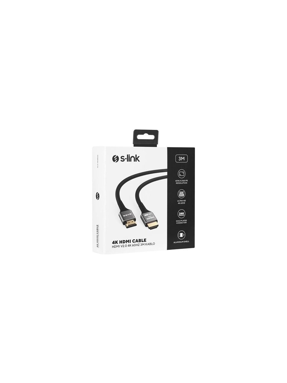 S-LINK SLX-HD4K03 3MT 2.0V 4K 60HZ 24K 3METRE HDMI KABLO