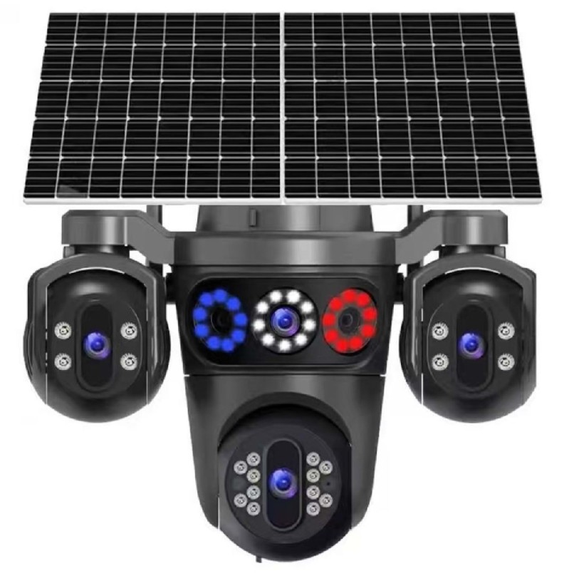 ESVISION ES-7020 4 LENS AOV ÇİFT PANEL ÇAKARLI 4G CAMERA 2MP X4  12MP  Dış Mekan Güvenl  Kam – 360° Tam Alan Görüş SOLAR