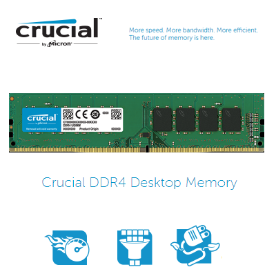 CRUCIAL 16GB 2400MHZ DDR4 CL17 CT16G4DFD824A  PC RAM KUTUSUZ