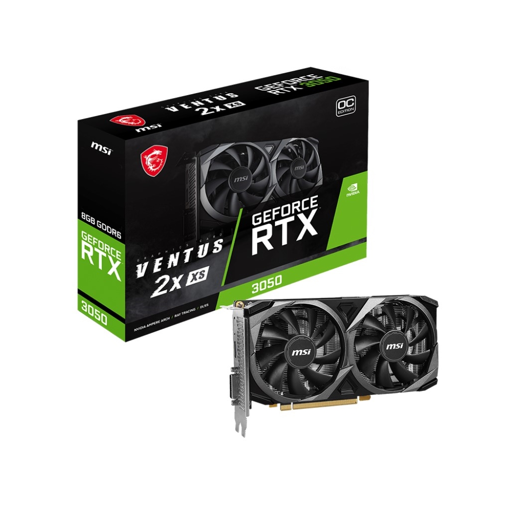 MSI RTX3050 VENTUS 2X XS OC 8GB GDDR6 128BIT VENTUS 3xDP/HDMI EKRAN KARTI