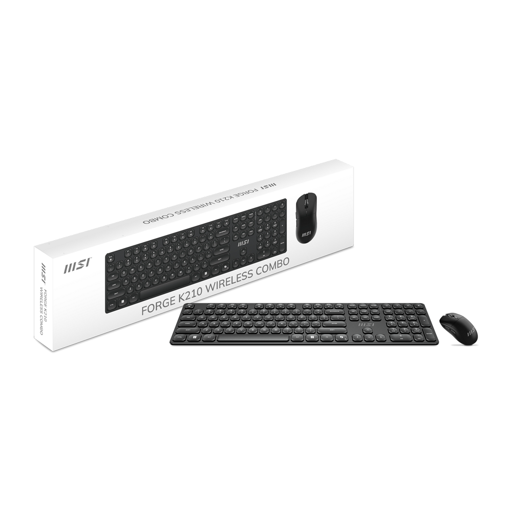 MSI GG FORGE K210 W COMBO TR 2.4GHz WIRELESS, Li-ion Batarya. Mouse; KABLOSUZ SET