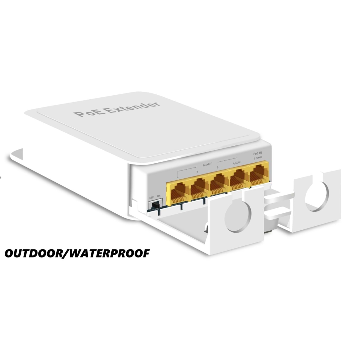 TEKPC SCT-W14Q DIŞ ORTAM 1000Mbps PoE Extender 1 Giriş  4 çıkış poe swiç