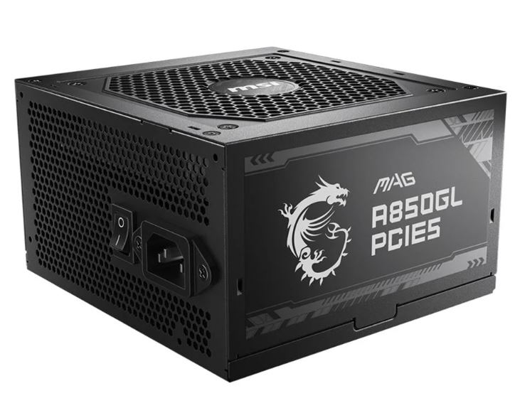 MSI PSU MAG A850GL PCIE5 850W 80+ GOLD FULL MODULAR POWER SUPPLY