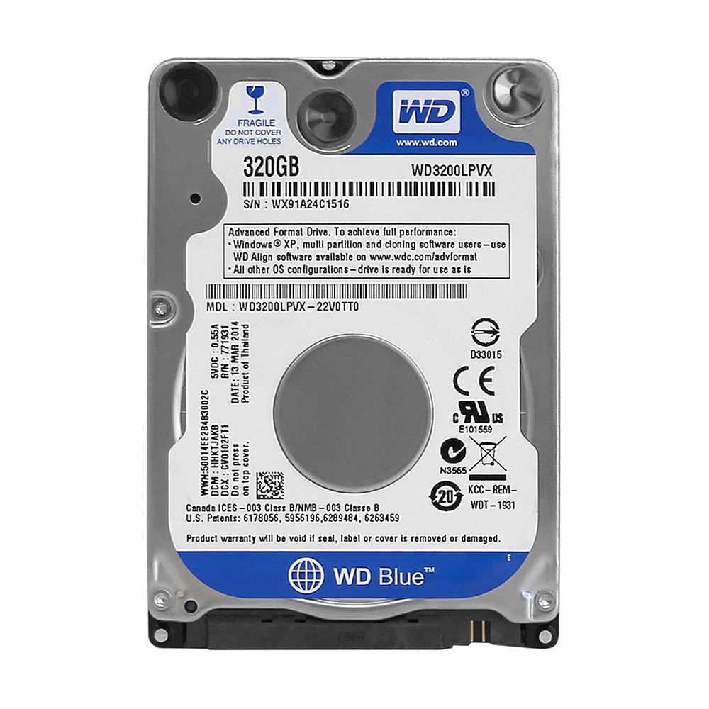 WD 320GB YENİLENMİŞ 2.5¨ Black SATA 7200rpm 16MB NOTEBOOK DİSKİ WD3200BEKX